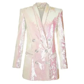 The Pearl Sequin Long Tail Blazer