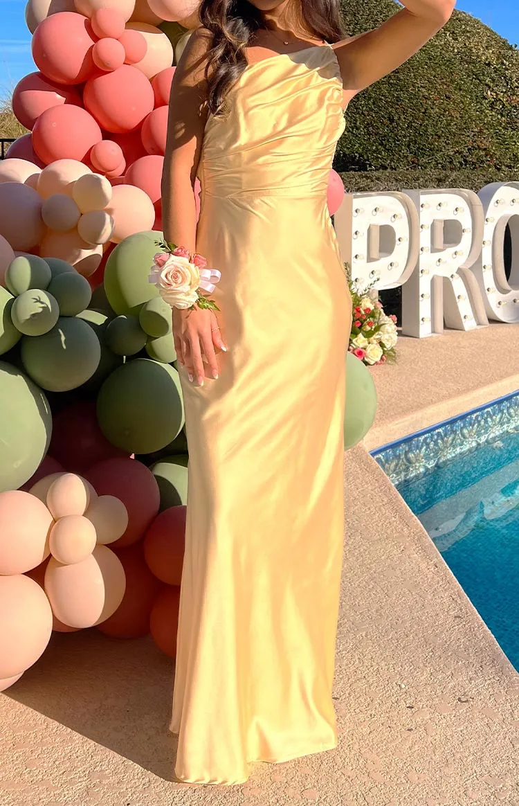 Tina Yellow Formal Maxi Dress