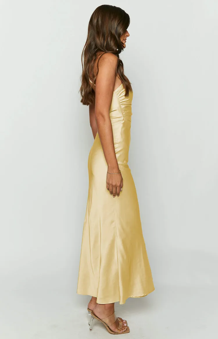 Tina Yellow Formal Maxi Dress