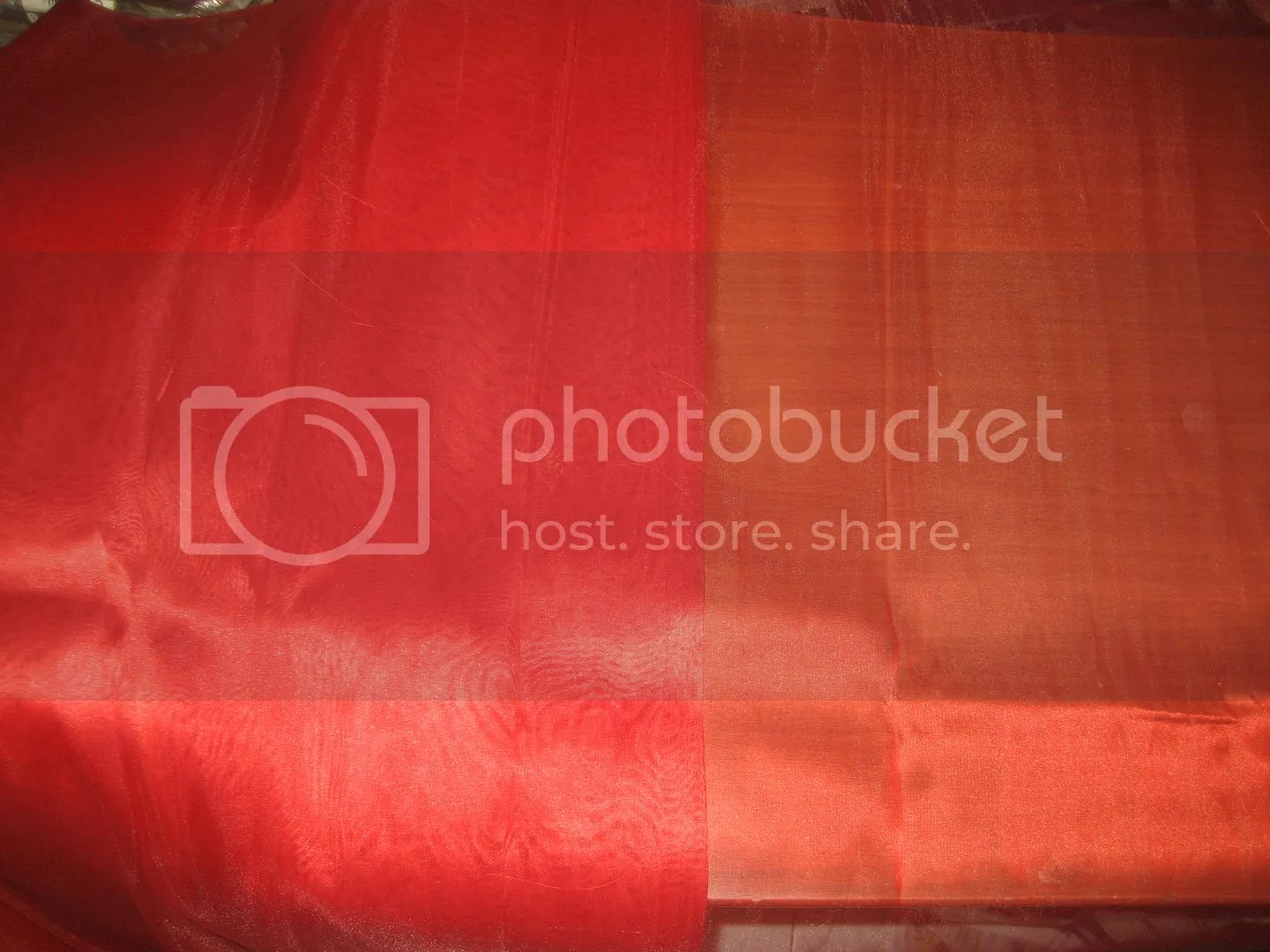 TOMATO RED colour SILK ORGANZA FABRIC 44&quot; WIDE