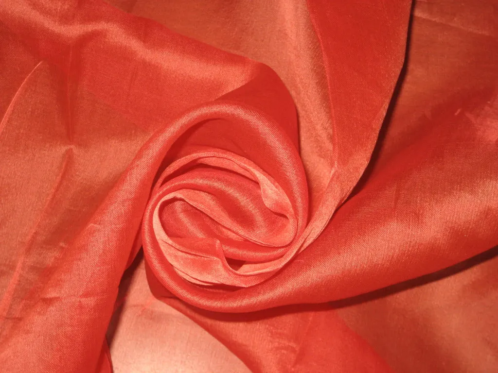 TOMATO RED colour SILK ORGANZA FABRIC 44&quot; WIDE