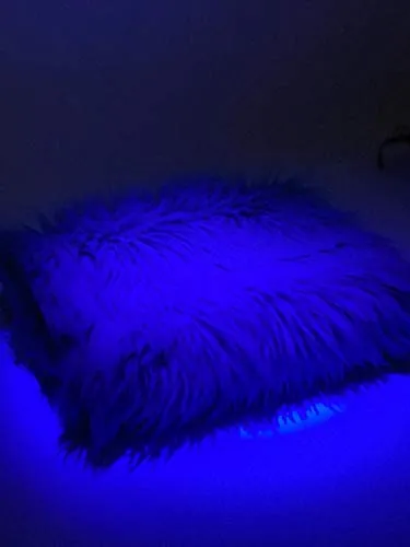 Turquoise UV Reactive Solid Shaggy Faux Fur Fabric / Sold By The Yard